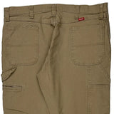 Wrangler Double Knee Carpenter Pants - 38W 30L Khaki Cotton