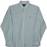 Ralph Lauren Striped Shirt - Large Blue Cotton