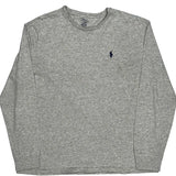 Polo By Ralph Lauren Long Sleeve T-Shirt - Large Gray Cotton