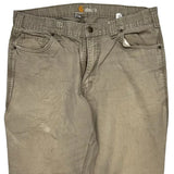 Carhartt Carpenter Trousers - 36W 29L Khaki Cotton