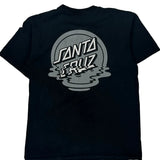 Santa Cruz Graphic T-Shirt - Medium Black Cotton