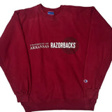 University Of Arkansas Razorbacks Champion College Sweatshirt - Medium Red Cotton