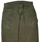 Dickies Carpenter Trousers - 28W 30L Green Cotton