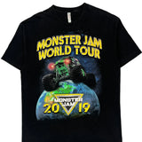 World Tour 2019 Monster Jam Graphic T-Shirt - Large Black Cotton