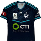 Melbourne Victory Adidas 2015-16 Home Football Shirt - Small Navy Polyester