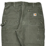Carhartt Double Knee Carpenter Trousers - 35W 29L Grey Cotton