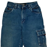 Age 10 Fubu Cargo Denim Shorts - 26W 9L Blue Cotton