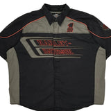 Motorcycle Harley Davidson Graphic Short Sleeve Shirt - 2XL Black Cotton