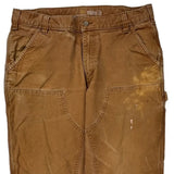 Carhartt Double Knee Carpenter Trousers - 34W 34L Brown Cotton