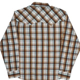 Wrangler Checked Shirt - XL Brown Cotton