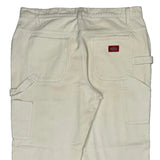 Dickies Carpenter Trousers - 32W 27L White Cotton