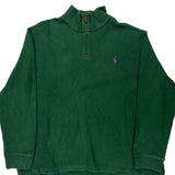 Polo By Ralph Lauren 1/4 Zip - 2XL Green Cotton