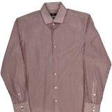 Boss Striped Shirt - Large Red Cotton
