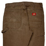 Dickies Carpenter Pants - 34W 32L Brown Cotton