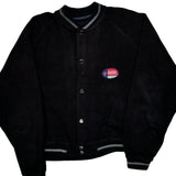 Guess Spellout Varsity Jacket - Small Black Polyester