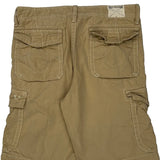 True Religion Cargo Shorts - 36W 12L Khaki Cotton