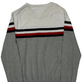 Tommy Hilfiger Striped Jumper - Large Black Cotton