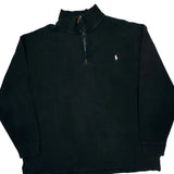 Polo By Ralph Lauren 1/4 Zip - 2XL Black Cotton