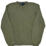 Polo By Ralph Lauren Sweater - Large Green Cotton