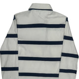 Polo By Ralph Lauren Striped Rugby Shirt - Small Navy Cotton