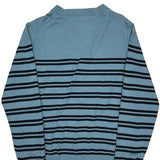Tommy Hilfiger Striped Cardigan - Large Blue Cotton