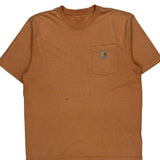 Carhartt T-Shirt - Large Orange Cotton