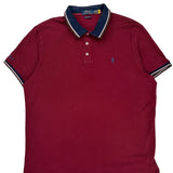 Polo By Ralph Lauren Slim Fit Polo Shirt - 2XL Burgundy Cotton