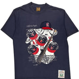 California Angels Nutmeg Graphic T-Shirt - XL Navy Cotton