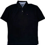 Tommy Hilfiger Polo Shirt - XL Black Cotton