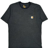 Carhartt Striped T-Shirt - Medium Black Cotton