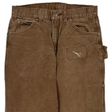 Dickies Carpenter Trousers - 30W 31L Brown Cotton