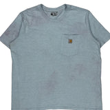 Carhartt T-Shirt - 2XL Blue Cotton