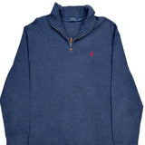 Polo By Ralph Lauren 1/4 Zip - XL Blue Cotton