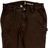 Carhartt Carpenter Trousers - 32W UK 12 Brown Cotton