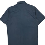 Carhartt Short Sleeve Shirt - Large Blue Polyester Blend