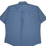 Pendleton Checked Short Sleeve Shirt - XL Blue Cotton