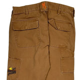Unbranded Double Knee Cargo Trousers - 32W 30L Brown Cotton