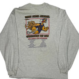 Turkey Trot Hanes Single Stitch Long Sleeve T-Shirt - Large Gray Cotton
