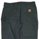 Carhartt Double Knee Carpenter Trousers - 38W 30L Black Cotton