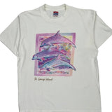 St. George Island Islander Single Stitch T-Shirt - Large White Cotton