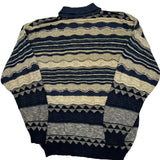 Unbranded Striped Jumper - XL Beige Cotton Blend