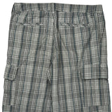 Quiksilver Checked Cargo Shorts - 38W 11L Grey Cotton