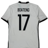 Germany National Team Adidas 2016-17 Home Boateng Football Shirt - Medium White Polyester