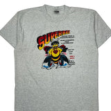 Superbee Fruit Of The Loom Single Stitch T-Shirt - XL Grey Cotton Blend
