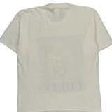 Single Stitch Indianapolis Colts Peyton Manning Joy Athletic Graphic T-Shirt - Large White Cotton