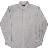 Ralph Lauren Striped Shirt - XL Pink Cotton