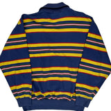 Polo By Ralph Lauren Striped 1/4 Zip - XL Blue Cotton