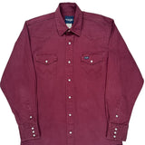 Wrangler Shirt - Large Burgundy Cotton
