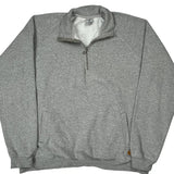 Carhartt 1/4 Zip - 2XL Gray Cotton Blend