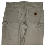 Carhartt Carpenter Trousers - 36W 30L Khaki Cotton